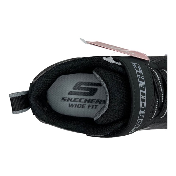 Kids Skechers WIDE Fit Black and White Shoes NEW Kids Size Wide 13 - Picture 7 of 13